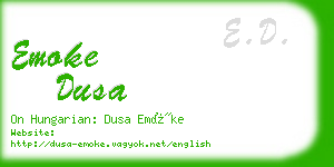 emoke dusa business card